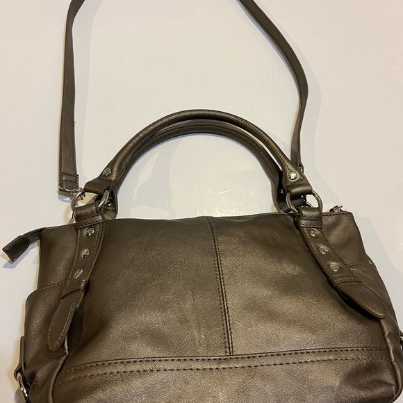 Relic Satchel bag in silvery gold gunmetal color size M/L with handles and strap - Picture 2 of 11